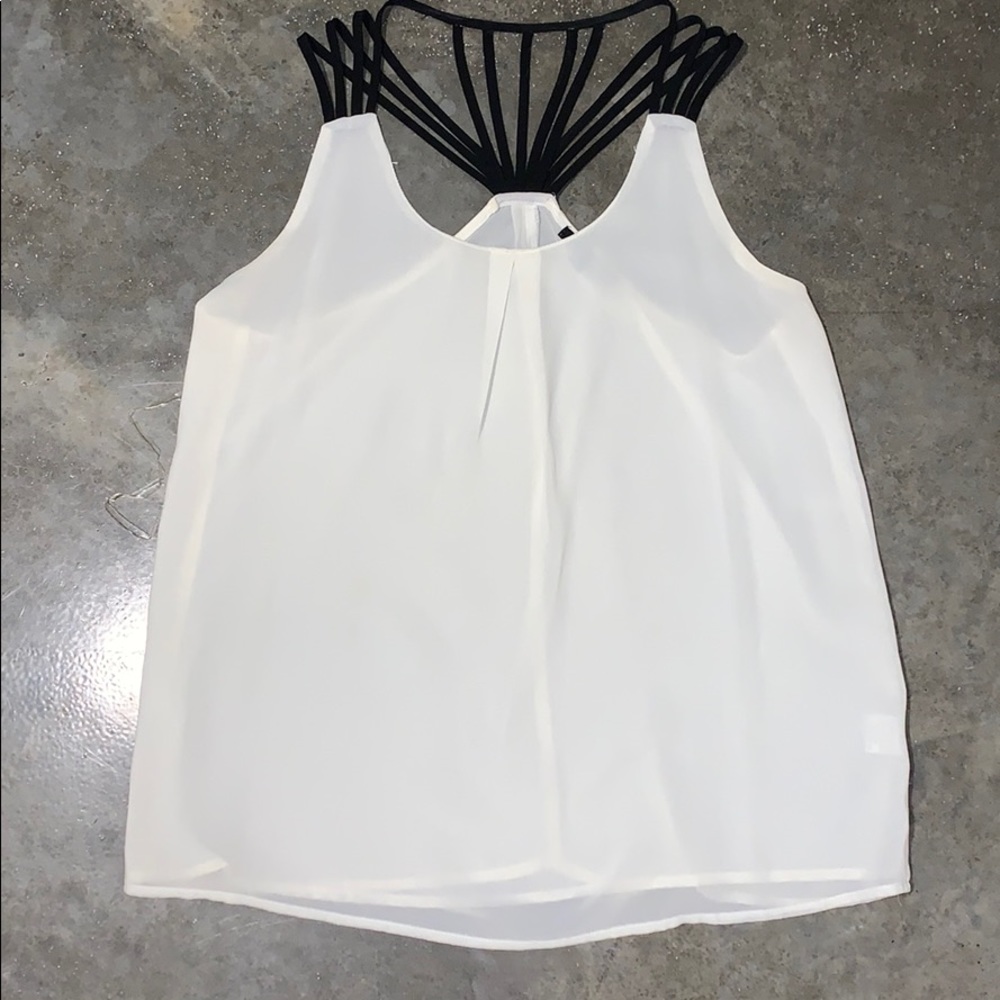 White chiffon tank top